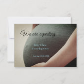 wir sind schwanger, geben Sie den Babynamen Datum  Ankündigung (Rückseite)