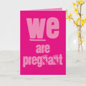 Wir sind schwanger, Grußkarte Karte (Gelbe Blume)