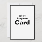 Wir sind schwangere Schwangerschaft Baby Girl Baby Karte (Vorderseite)