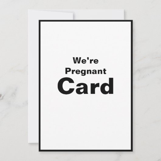 Wir sind schwangere Schwangerschaft Baby Girl Baby Karte (Vorderseite)