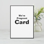 Wir sind schwangere Schwangerschaft Baby Girl Baby Karte (Stehend Vorderseite)