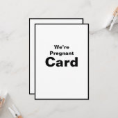 Wir sind schwangere Schwangerschaft Baby Girl Baby Karte (Vorderseite/Rückseite Beispiel)