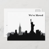 Wir sind Schwarz-weiß nach New York City Skyline g Ankündigungspostkarte (Vorne/Hinten)