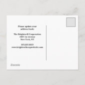 Wir sind Schwarz-weiß nach New York City Skyline g Ankündigungspostkarte (Rückseite)