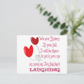 Wir sind Schwestern Postkarte (Stehend Vorderseite)