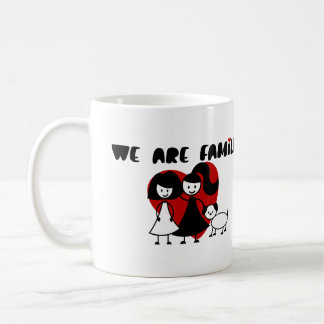 Wir sind schwule/lesbische Familie zwei Frauen und Kaffeetasse