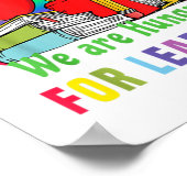 Wir sind sehr hungriger Lehrer für Raupe Poster (Ecke)