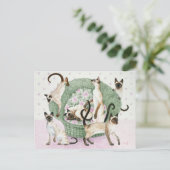 Wir sind Siamesen, wenn Sie möchten Postkarte (Stehend Vorderseite)