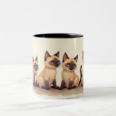 Wir sind Siamkatzen Zweifarbige Tasse (Mittel)
