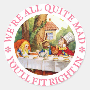 WIR sind, SIE PASSEN NACH RECHTS HEREIN ALLES Runder Aufkleber