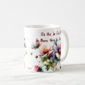 Wir sind so dankbar Blumendesign Kaffeetasse (VorderseiteRechts)