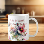 Wir sind so dankbar Blumendesign Kaffeetasse