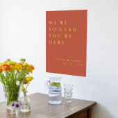 Wir sind so froh, dass Sie hier sind Terrakotta We Foliendrucke (Ablage(Küche))