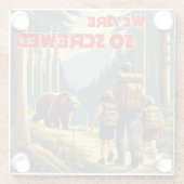 Wir sind so gesäuberte Bärenwanderungen Glasuntersetzer (Rückseite)