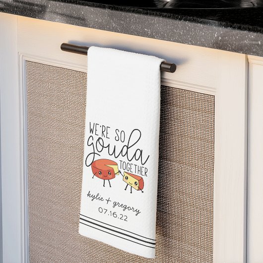 Wir sind so Gouda Zusammen Niedlicher Funny Cheese Geschirrtuch