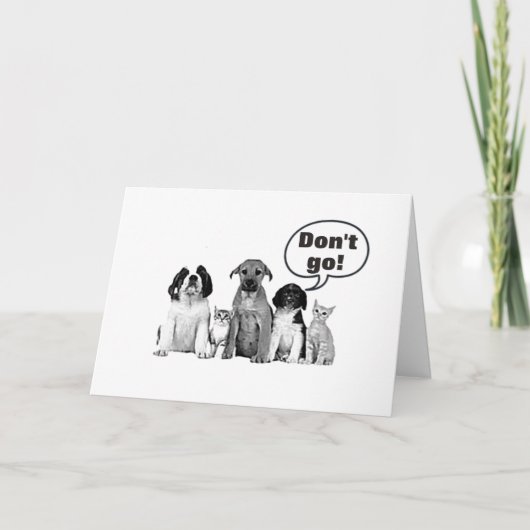 "WIR SIND SO SORRY" VERLASSEND / WIR WERDEN IHNEN  KARTE (Vorderseite)