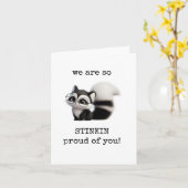Wir sind so stolz auf dich, lustige Karte (Gelbe Blume)