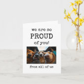 Wir sind so stolz auf dich, Niedliche Dog Card Karte (Gelbe Blume)