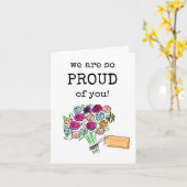 Wir sind so stolz auf Sie, Blume Bouquet Card Karte (Gelbe Blume)