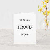 Wir sind so stolz auf Sie, Glückwunsch, Erfolgskar Karte (Gelbe Blume)