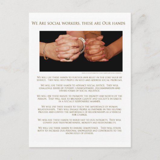 Wir sind Sozialarbeiter Postkarte (Vorderseite)