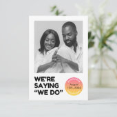 WIR SIND SPRICHWORT, WIR MACHEN SAVE THE DATE KART EINLADUNG (Stehend Vorderseite)