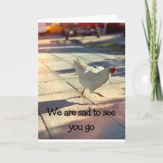 Wir sind traurig, dich gehen zu sehen karte (Vorderseite)