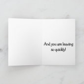 Wir sind traurig, dich gehen zu sehen karte (Innenseite)