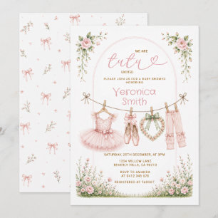 Wir sind Tutu Aufgeregt Baby Shower Einladung