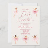 Wir sind Tutu aufgeregt Ballerina Ballet Baby Dusc Einladung (Vorderseite)