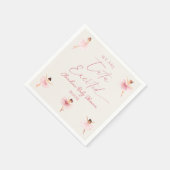 Wir sind Tutu aufgeregt Ballerina Pink Baby Dusche Serviette (Ecke)