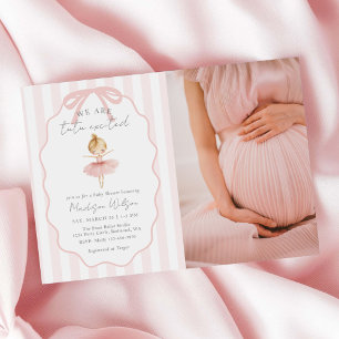 Wir sind Tutu Aufgeregte Ballerina Baby Shower Fot Einladung