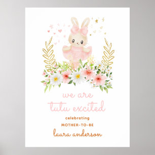 Wir sind Tutu aufgeregte Ballerina Begrüßungs Baby Poster