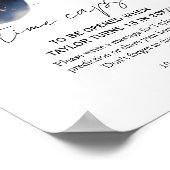 Wir sind über dem Mond Baby Dusche blau Time Kapse Poster (Ecke)