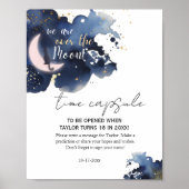 Wir sind über dem Mond Baby Dusche blau Time Kapse Poster (Vorne)