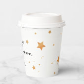 "Wir sind über dem Mond" Baby-Duschpapiertasse Pappbecher (Links)