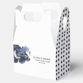 Wir sind über dem Mond, Babydusche blau Geschenkschachtel (Geöffnet)