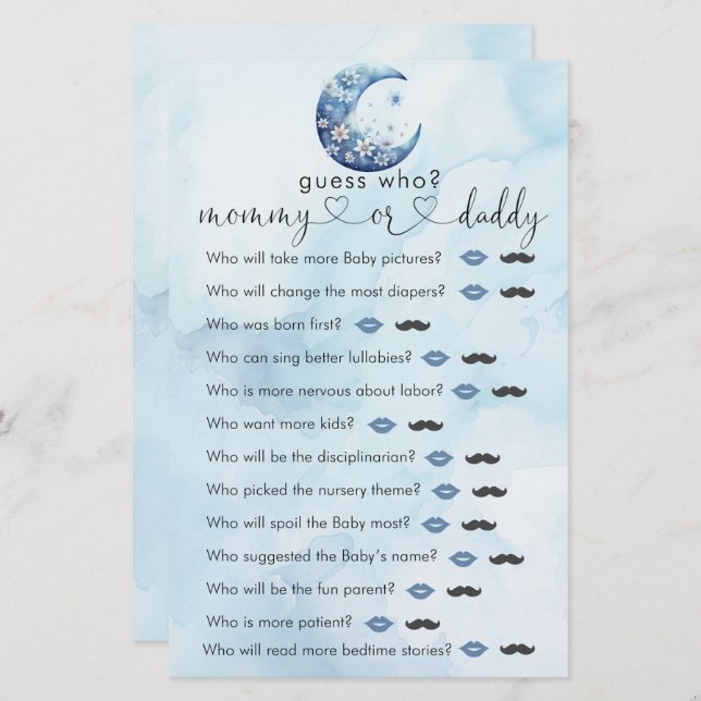 Wir sind über dem Mond Junge Dusche "raten Sie, we (Vorne/Hinten)