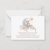 Wir sind über dem Mond und haben Bärenbücher für B Mitteilungskarte (Vorderseite)