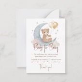 Wir sind über dem Mond und haben Bärenbücher für B Mitteilungskarte (Vorderseite)