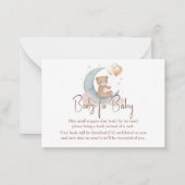 Wir sind über dem Mond und haben Bärenbücher für B Mitteilungskarte (Vorderseite)