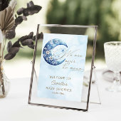 Wir sind über dem Mond und haben eine Babydusche Poster