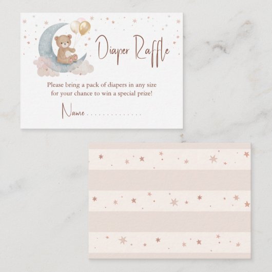 Wir sind über dem Mondteddy-Bärentaucherrudel Mitteilungskarte (Vorne/Hinten)