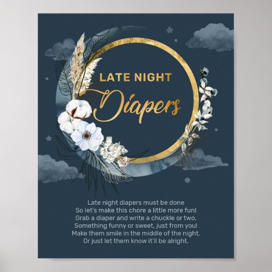 Wir sind über dem Mondzeichen von Spate Night Diap Poster (Vorne)
