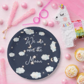 Wir sind über den Mond Thema Babydusche Einladung Pappteller (Party)