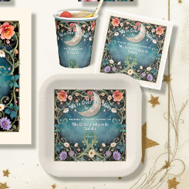 Wir sind über der Blumen-Mädchen-Babydusche Pappteller