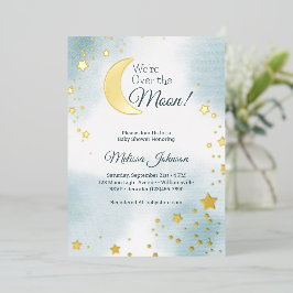 Wir sind über der Dreamy-Baby-Dusche Folieneinladung