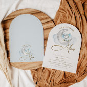 Wir sind über der Elefantendusche des Mondes Einladung