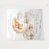 Wir sind über der Mond Baby Dusche neutral Wandteppich (Vorderseite (Horizontal))