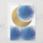 Wir sind über der Mond-Babydusche Einladung (Rückseite)